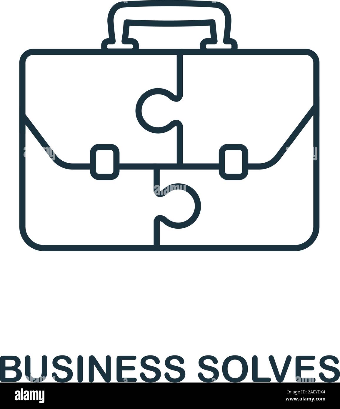 Business Solves icon. Line style element from business strategy ...