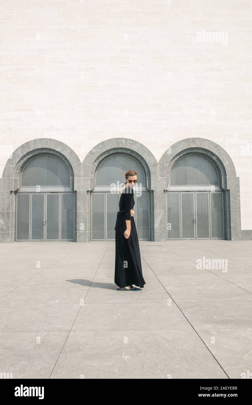 Woman posing long dress hi-res stock photography and images - Alamy