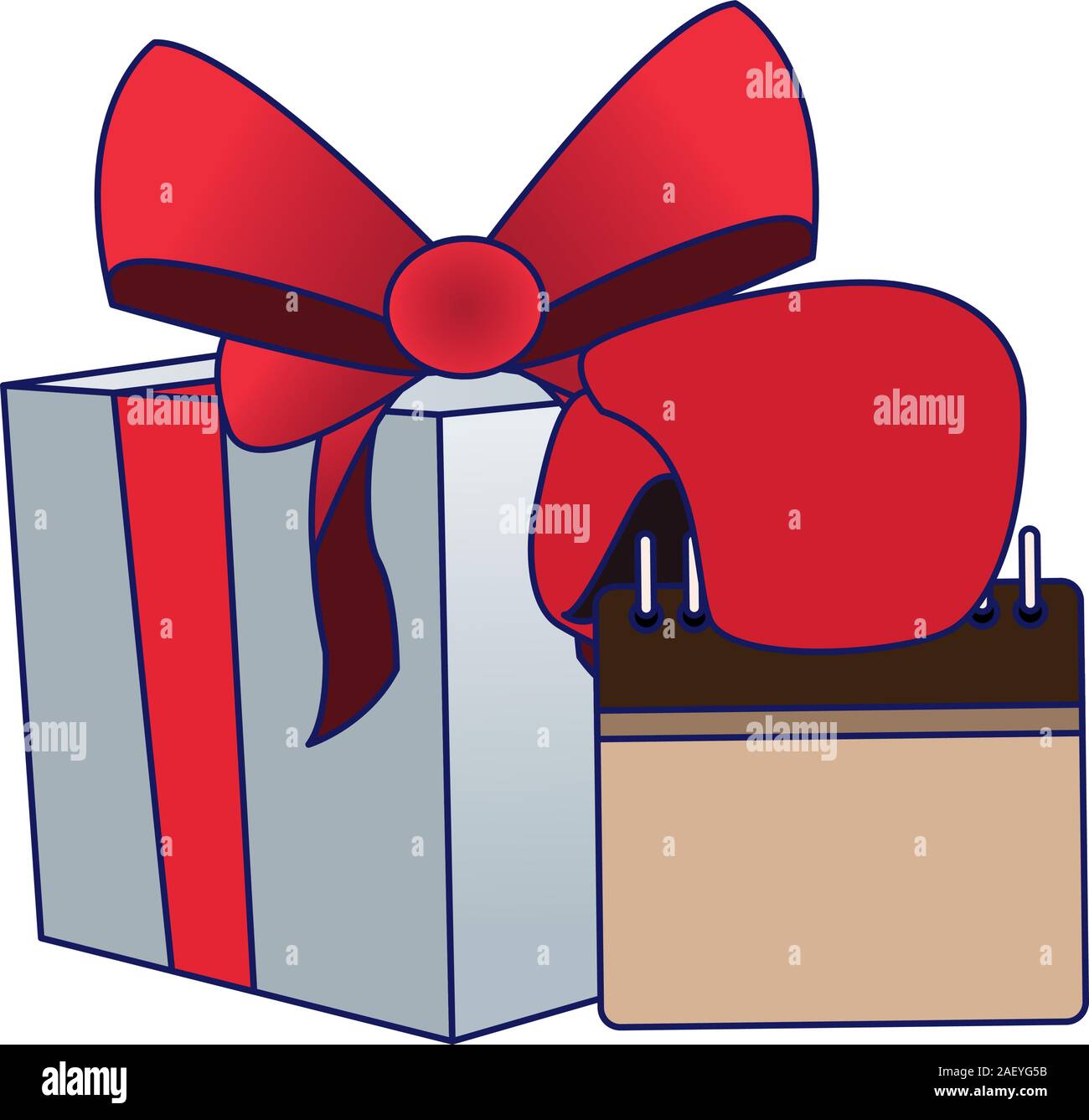 gift box with blank calendar icon, colorful design Stock Vector Image ...