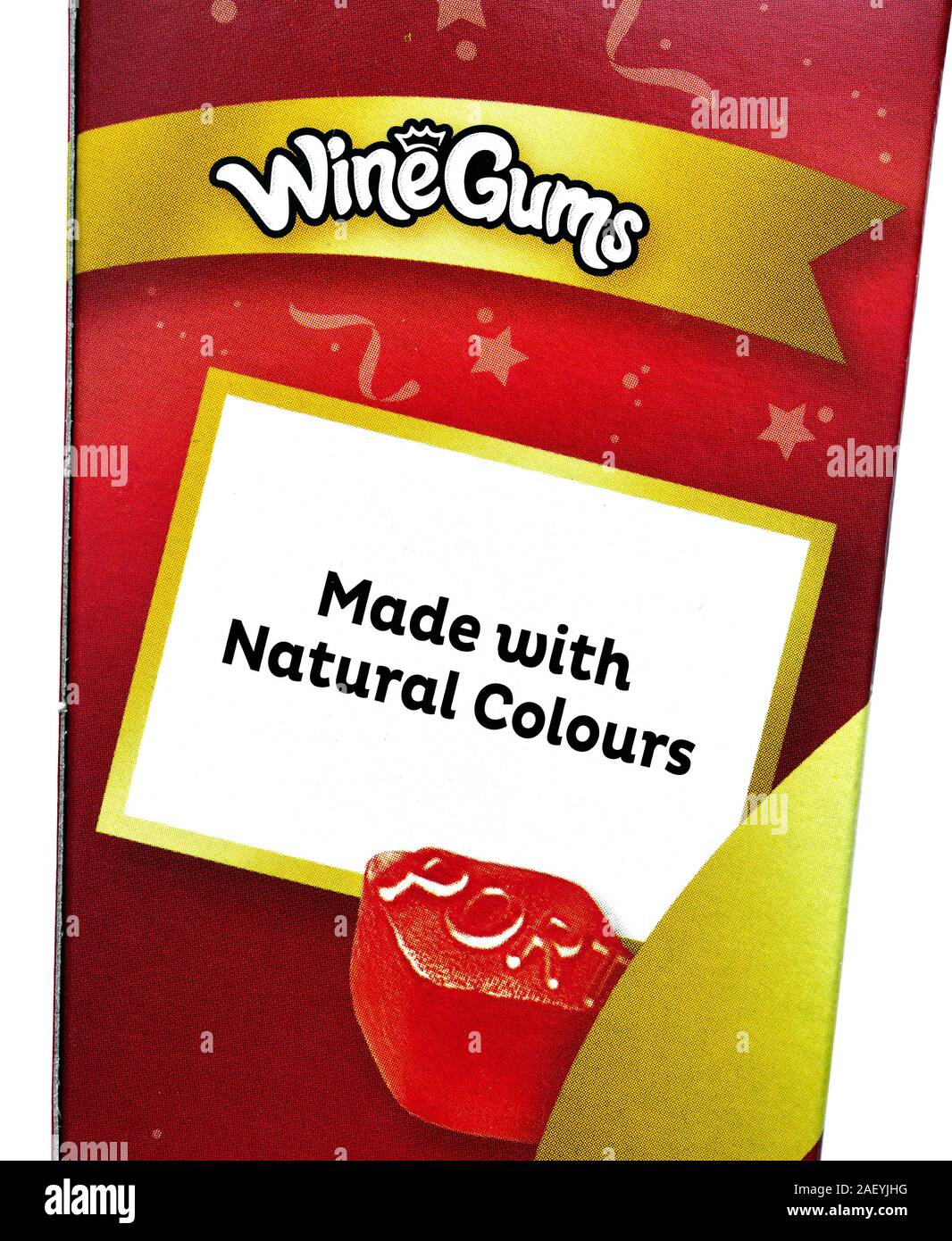 Wine gums,made with natural colours retail box,UK Stock Photo Alamy