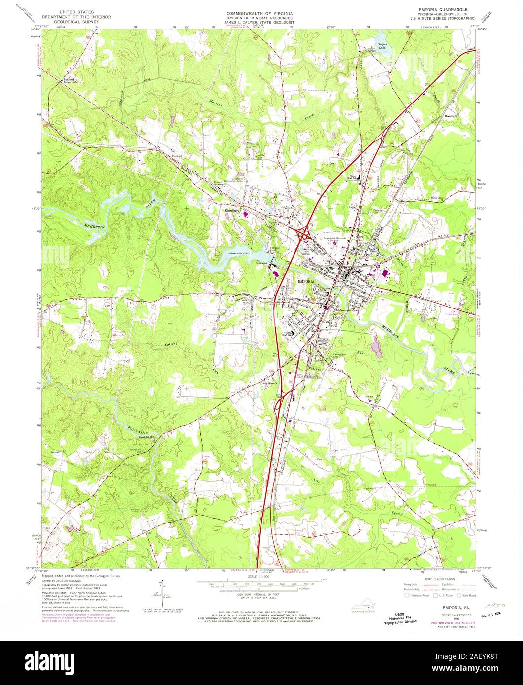 Map of emporia Cut Out Stock Images & Pictures - Alamy