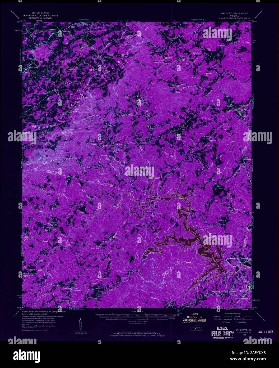 Map of endicott hires stock photography and images Alamy