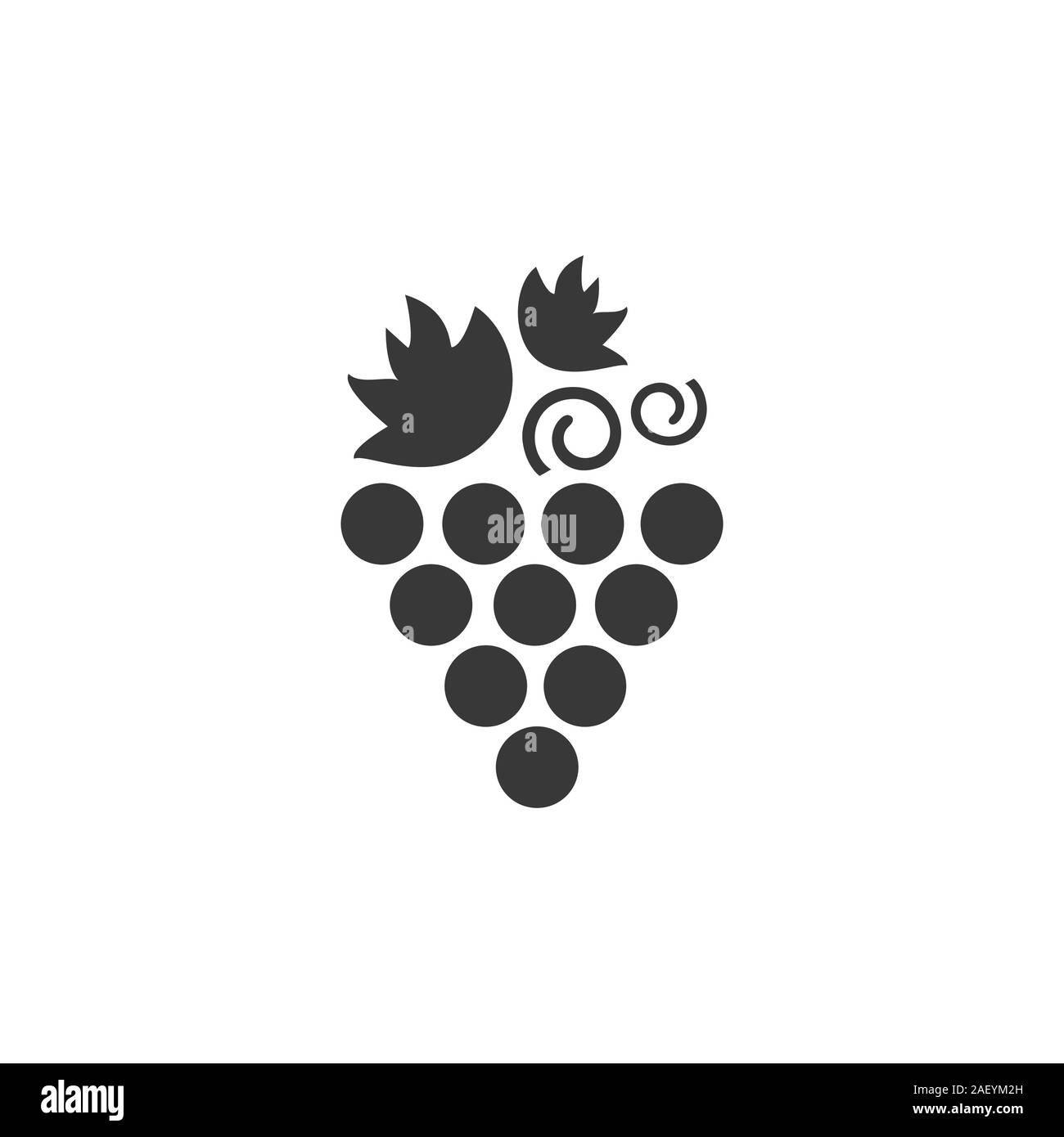 Grapes. Isolated icon. Fall fruits and food flat vector illustration Stock Vector