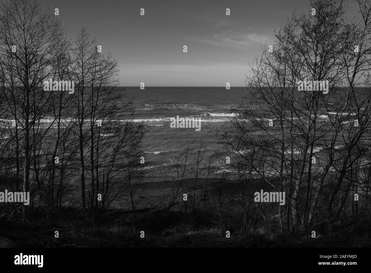 Baltic sea beach horizontal Black and White Stock Photos & Images - Alamy