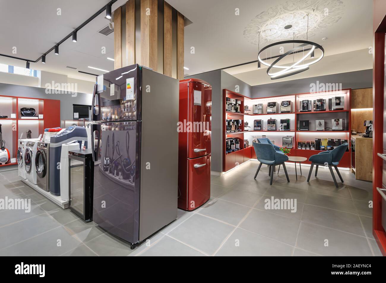 Premium home appliance store interior Stock Photo Alamy