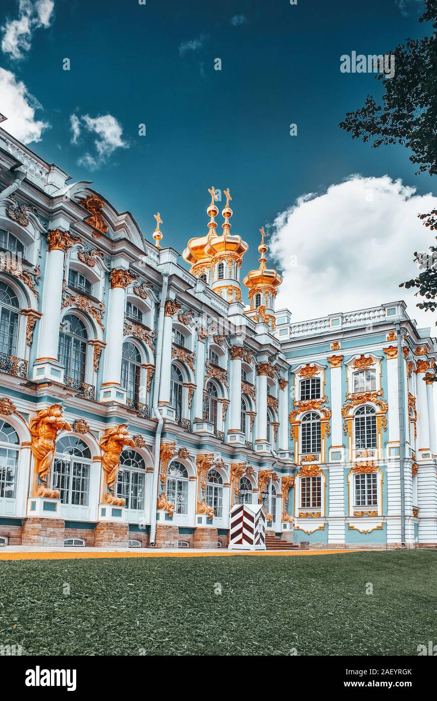 Katherine's Palace hall in Tsarskoe Selo (Pushkin), Russia Stock Photo