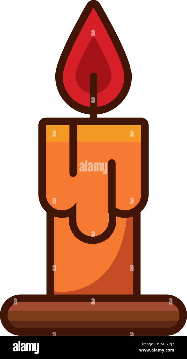 paraffin candle fire isolated icon Stock Vector Image & Art Alamy