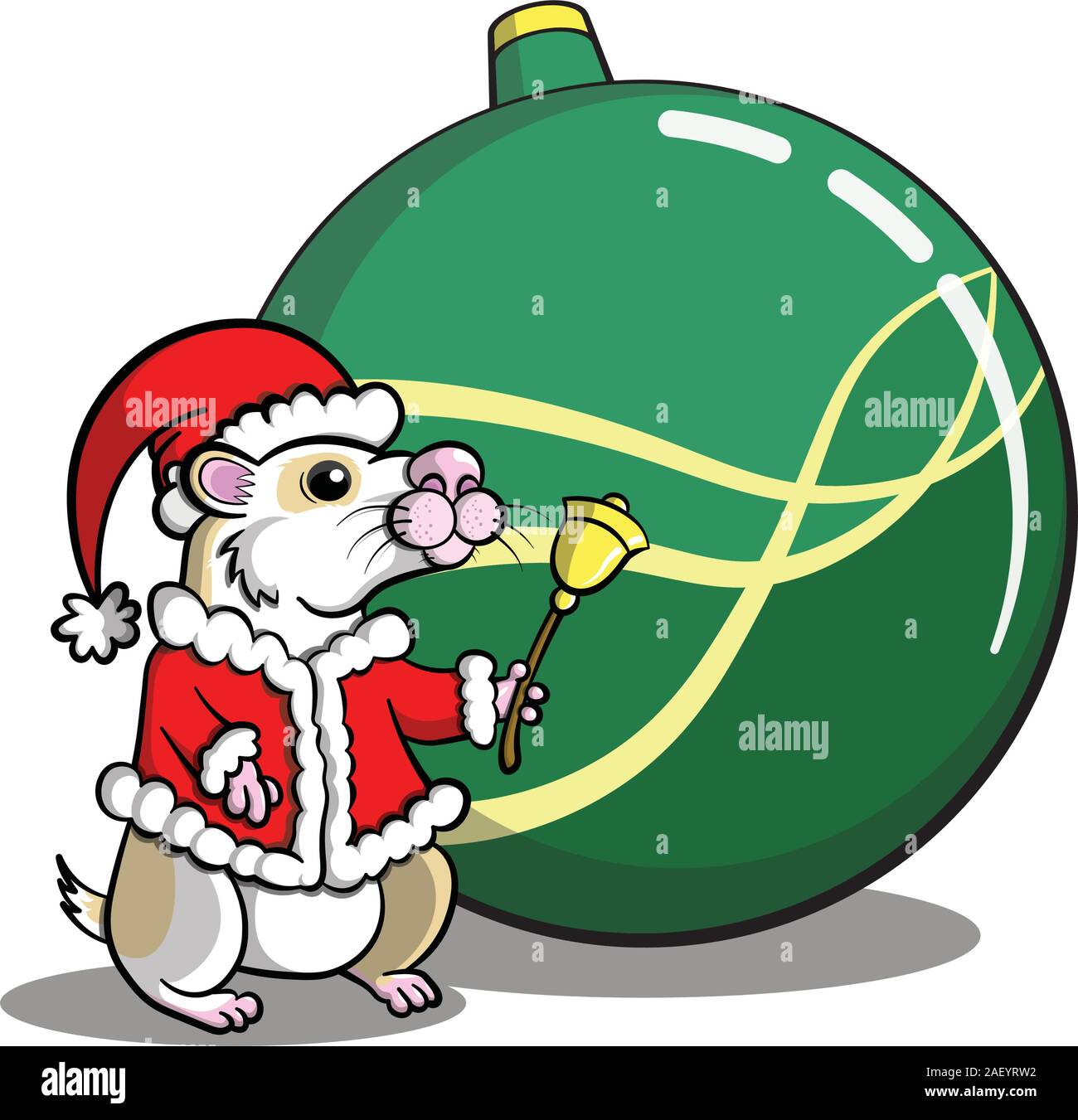 Santa Hamster character for Christmas purpose Stock Vector