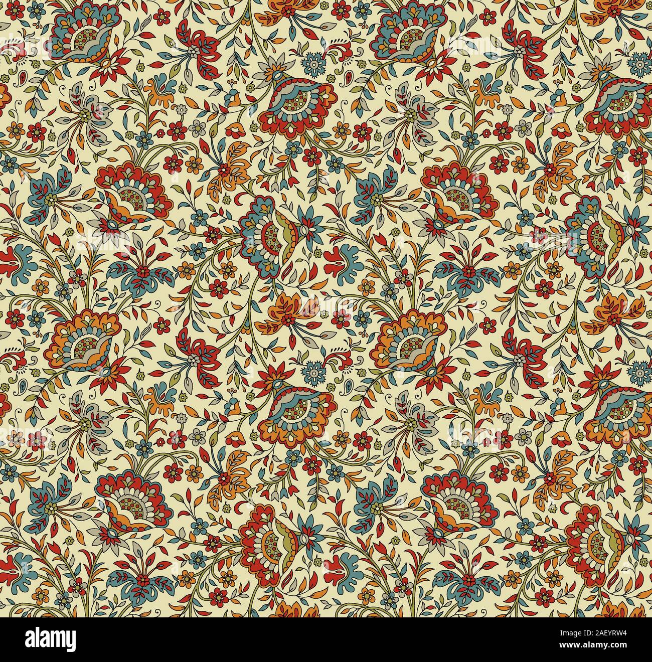 seamless floral design pattern background Stock Photo