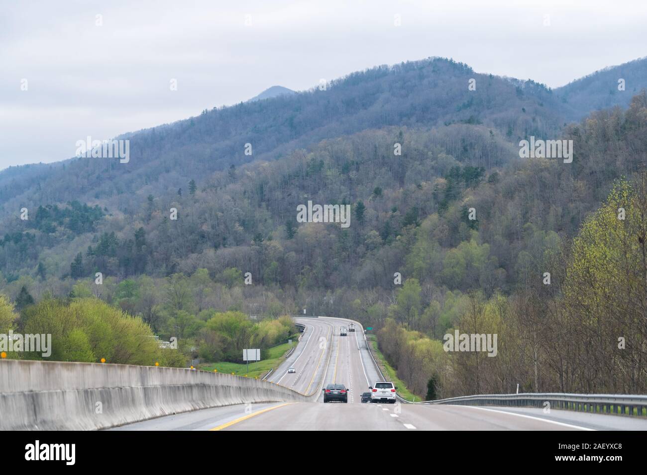 Erwin, USA April 19, 2018 Smoky Mountains near Asheville, North