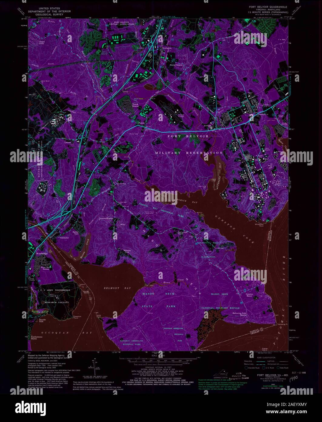 VA Fort Belvoir 185021 1965 24000 Inverted Stock Photo Alamy