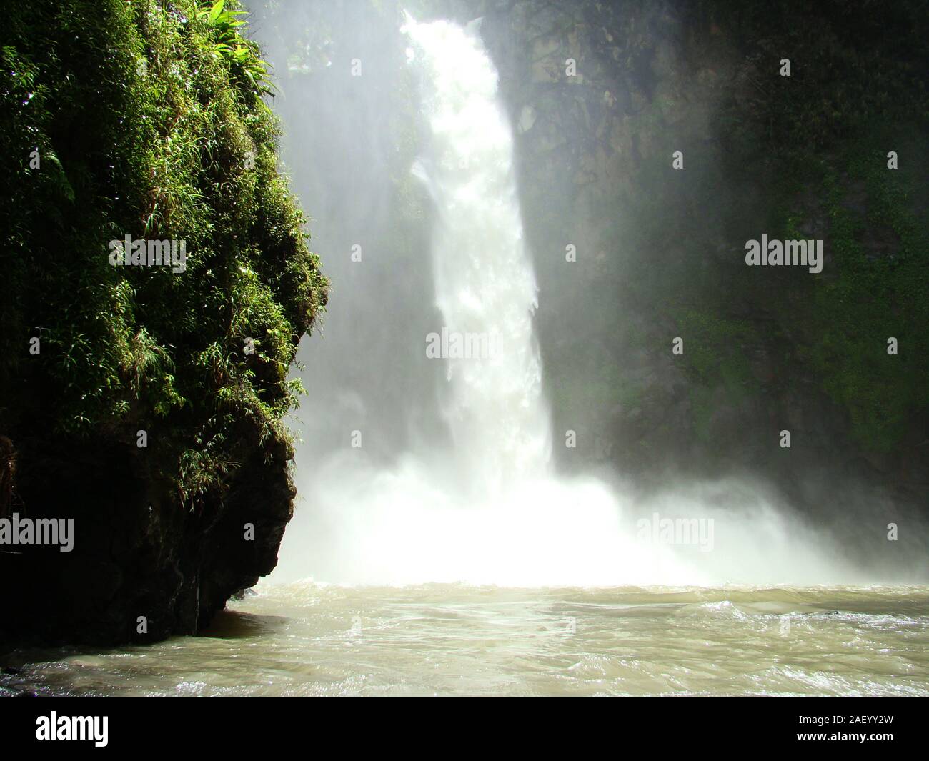 Tappiyah (Tappayah) waterfall in the mountain area near Batad (Northern Luzon, Philippines) Stock Photo