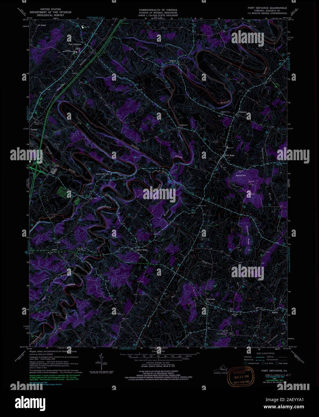 Map of fort defiance hires stock photography and images Alamy