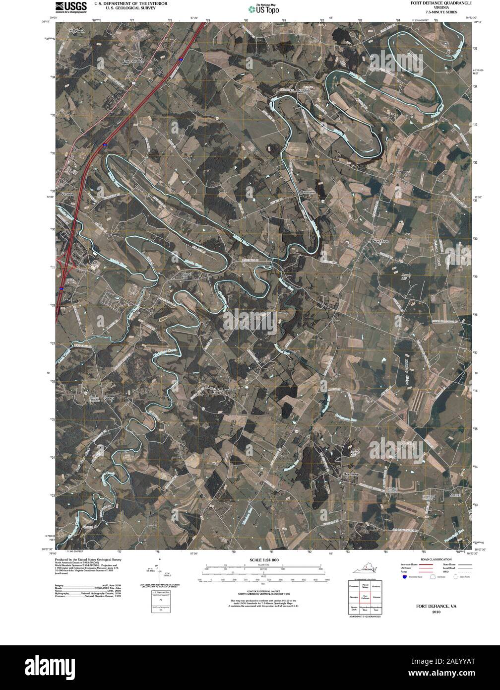 Map of fort defiance hires stock photography and images Alamy