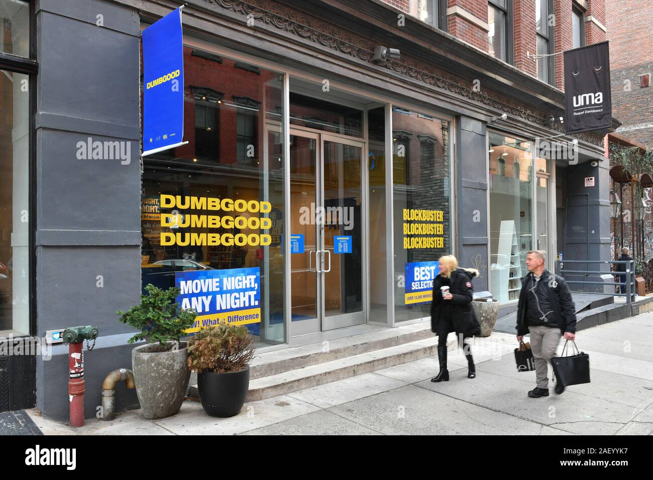 Dumbgood x Blockbuster popup store, New York, USA 06 Dec 2019 The