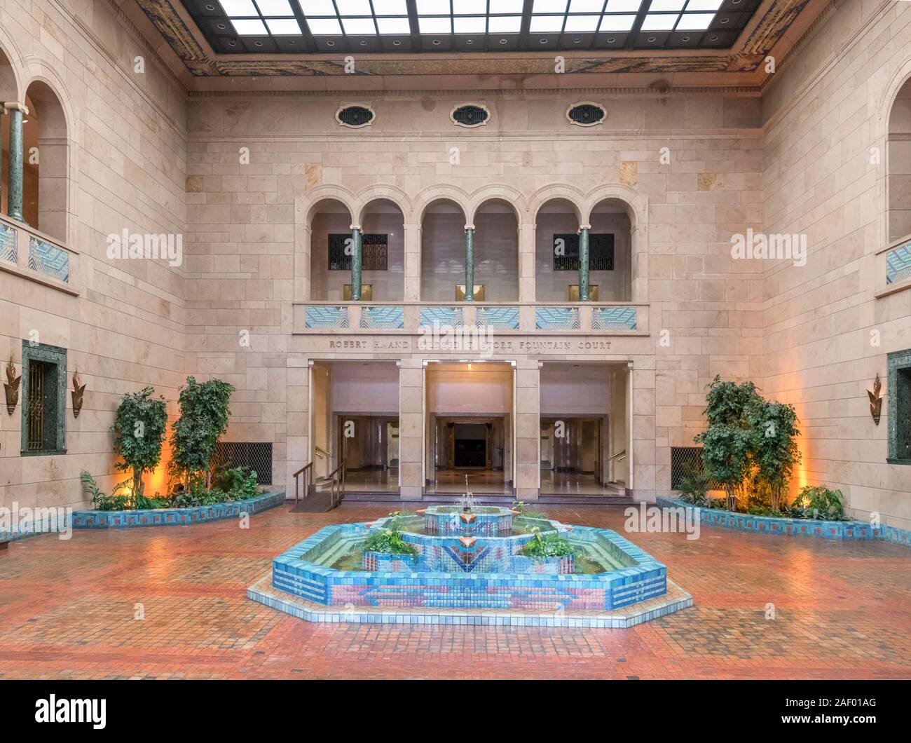 Interior of the Joslyn Art Museum, Omaha, Nebraska, USA. Stock Photo