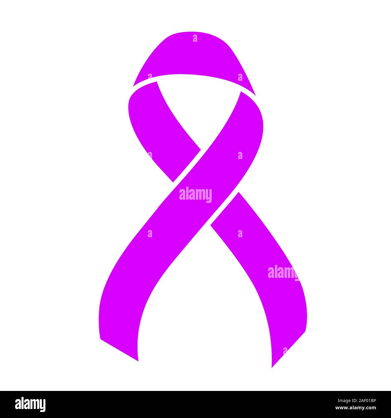 Purple ribbon. Healthcare and medicine concept. Stomach cancer awareness. Pancreatic cancer awareness month in november. Symbol of World Lupus Day. Ve Stock Vector