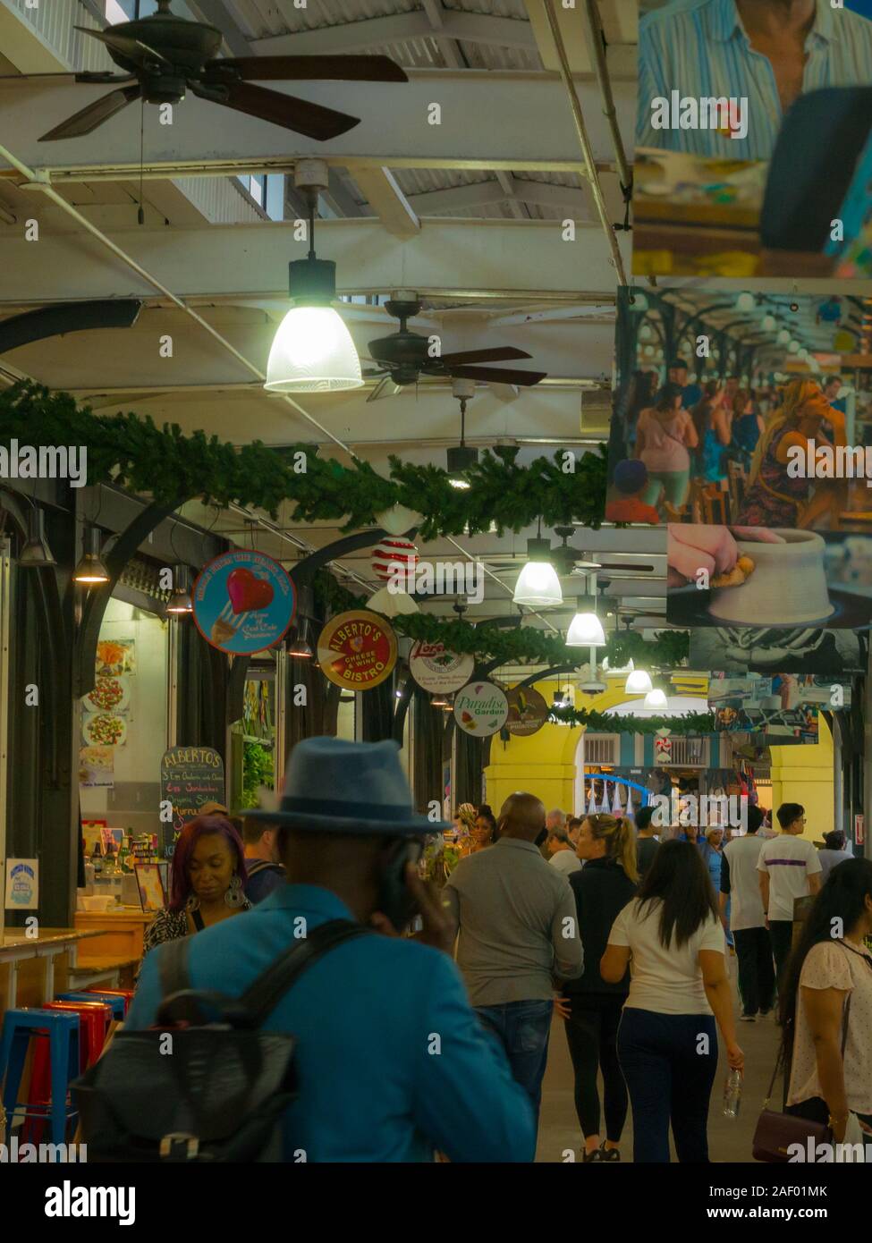 New Orleans, USA. December 2019. Inside of old town French Quarter