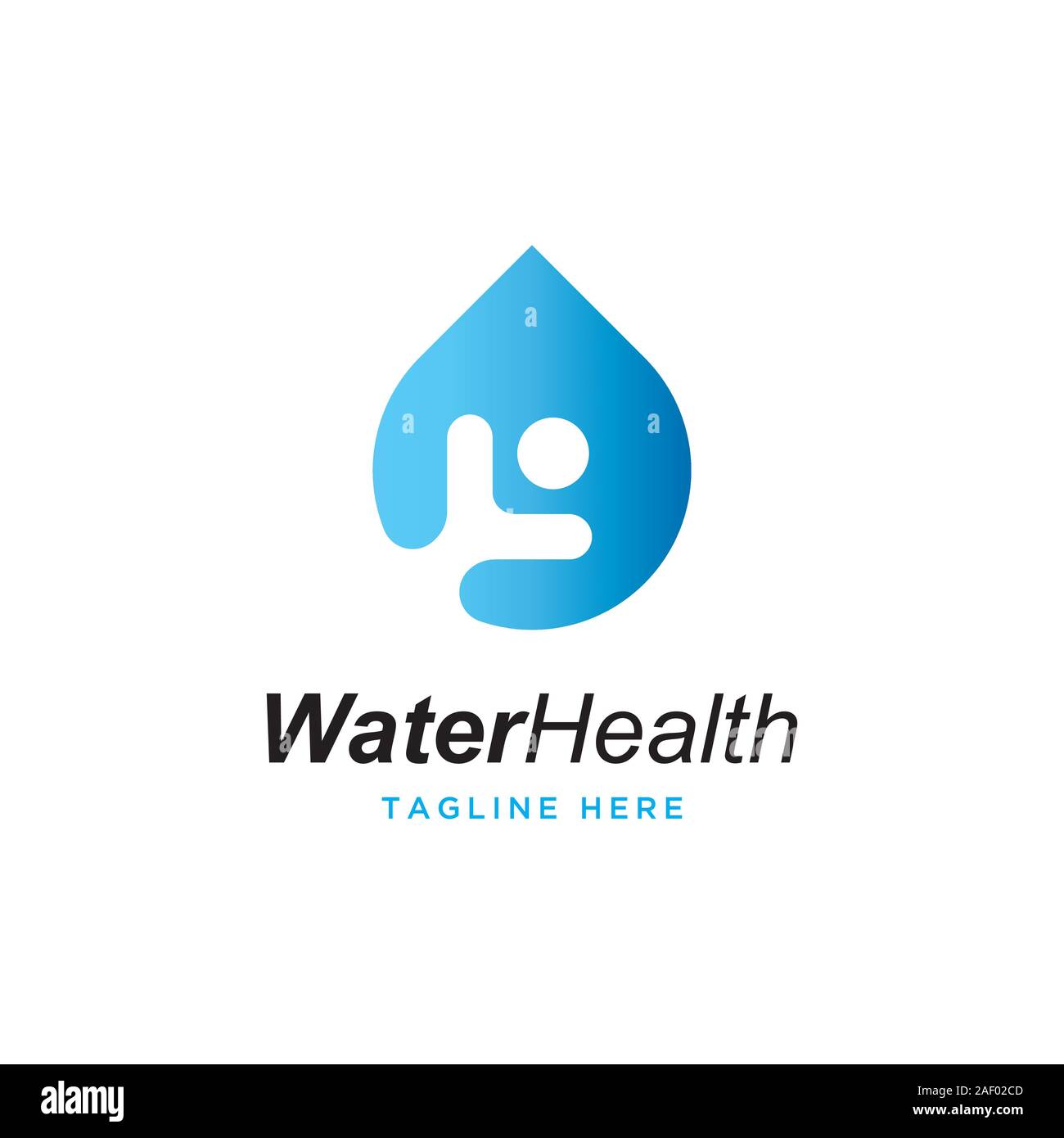 People with water logo design vector template Stock Vector