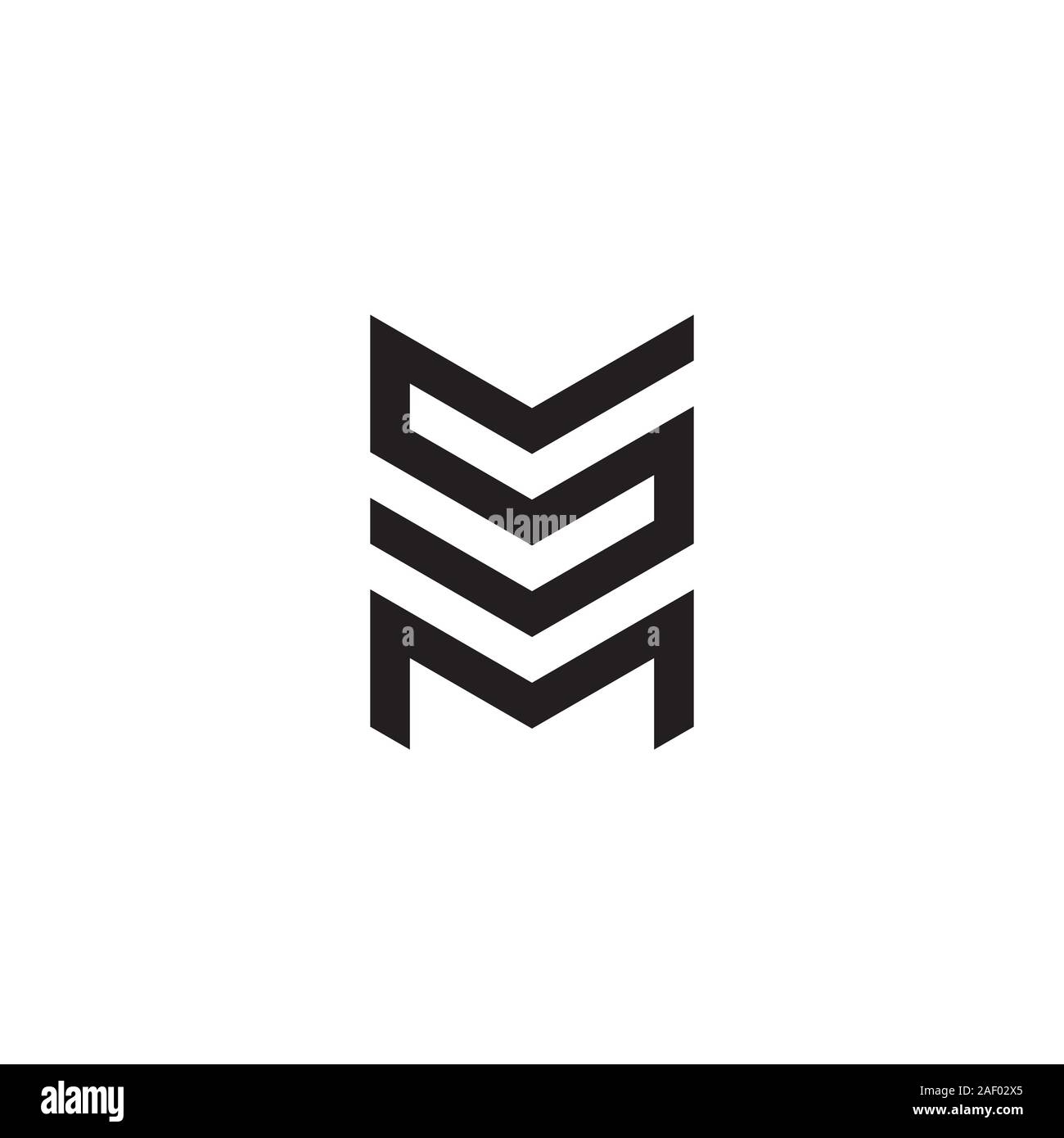 Letter S M logo design vector template.Initial M S symbol Stock Vector