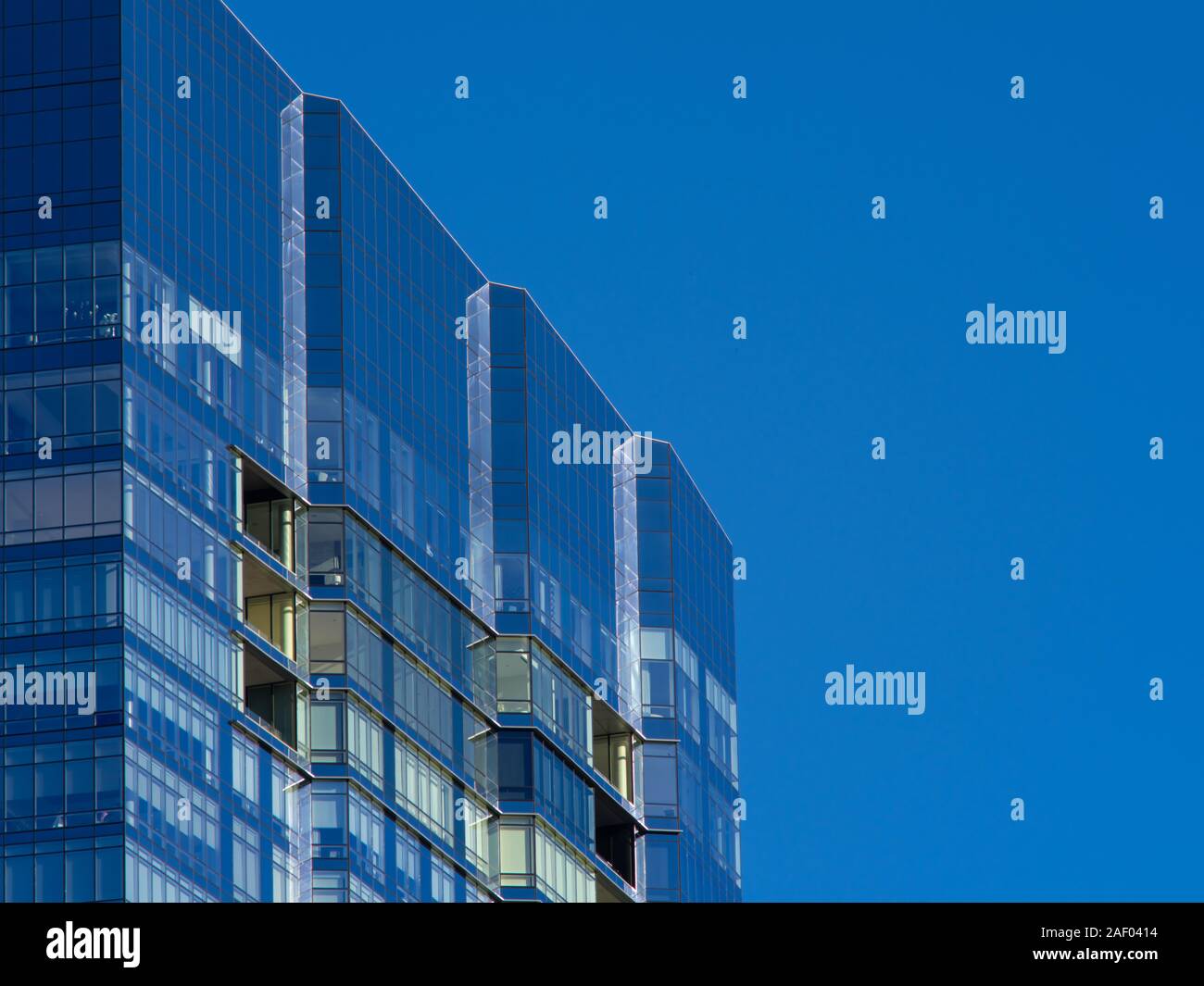 A tall Glass and Steel Office Structure in Boston Massachusetts Stock Photo