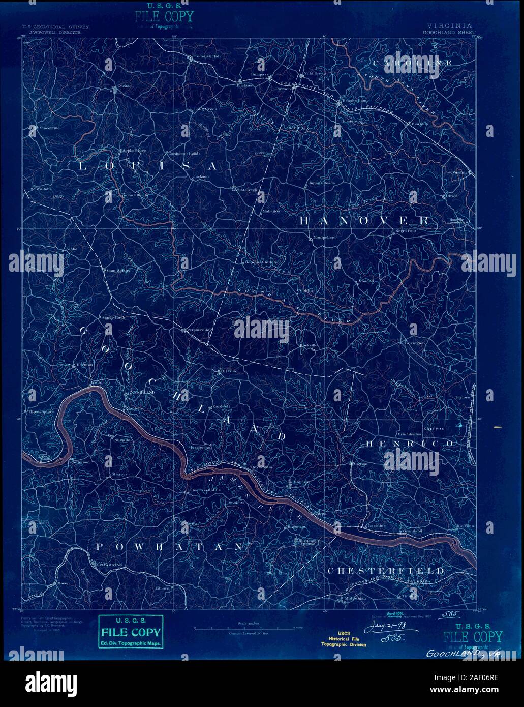 Map of goochland hi-res stock photography and images - Alamy