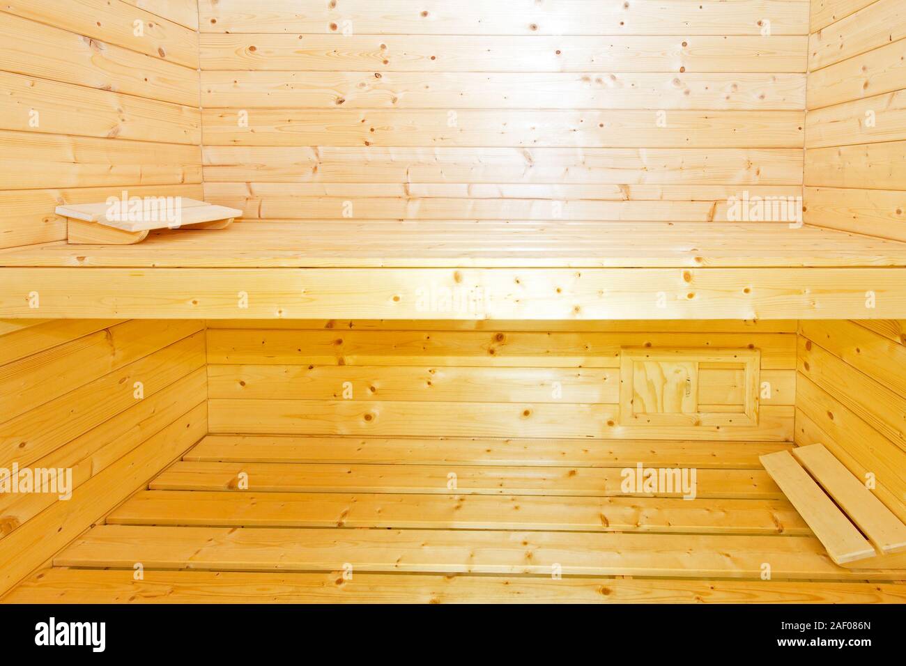 Classic Sweden style wooden sauna cabin in home Stock Photo Alamy