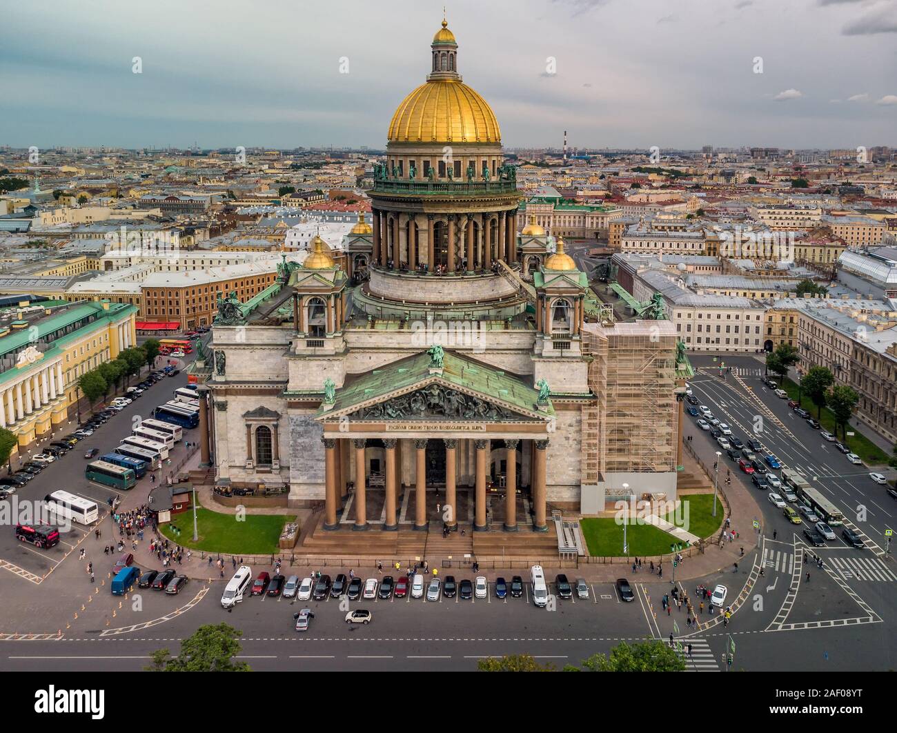 Saint Isaac's Cathedral. Museums of Petersburg. St. Isaac's Square. Autumn  in St. Petersburg. St. Aerial drone view Saint Petersburg, Russia Stock  Photo - Alamy