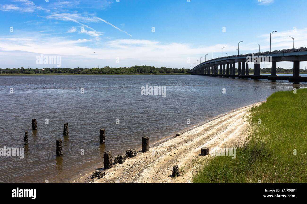The bank of the Ashley River in Charleston, South Carolina Stock Photo Alamy