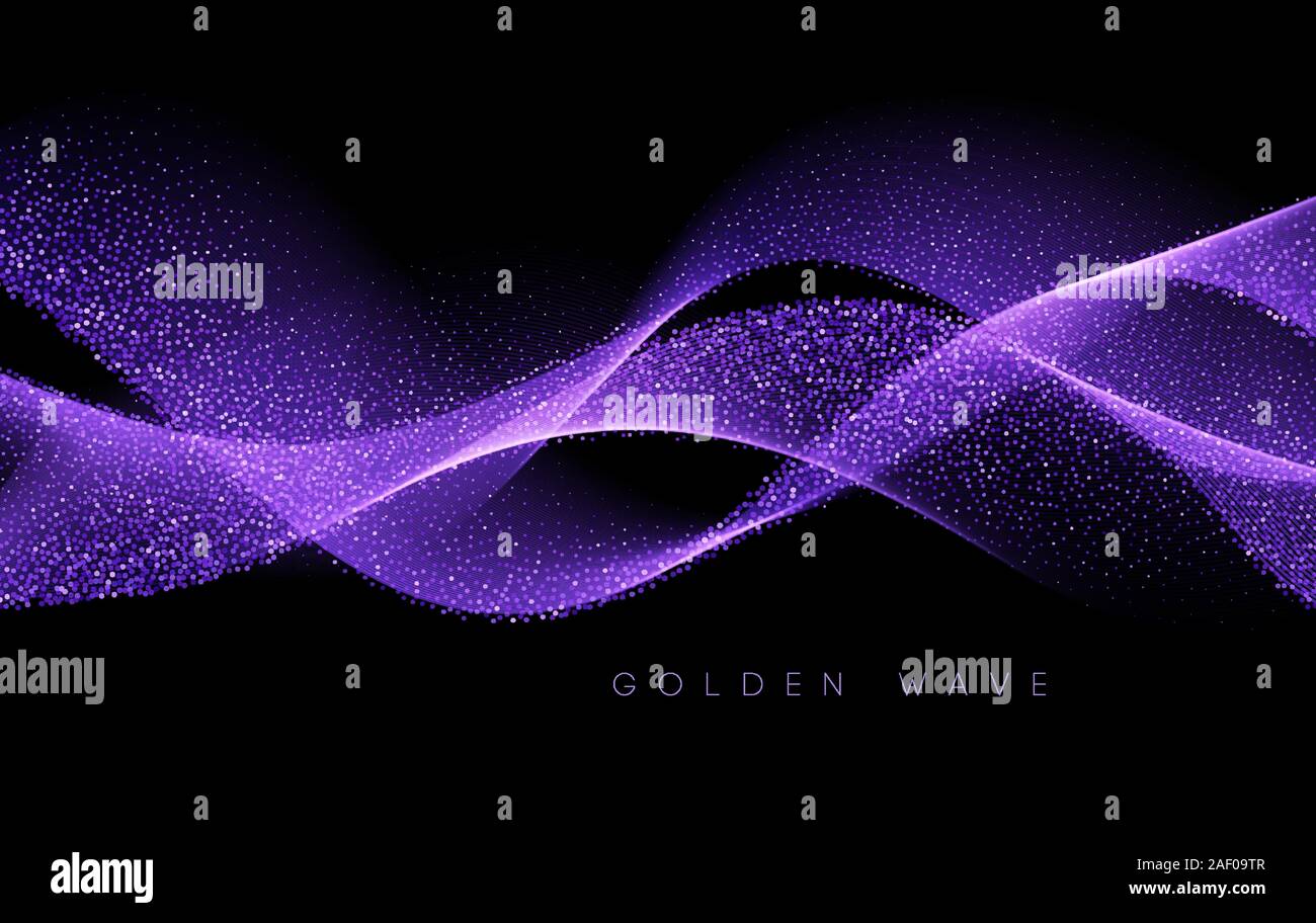 Abstract shiny color gold wave design element Stock Vector