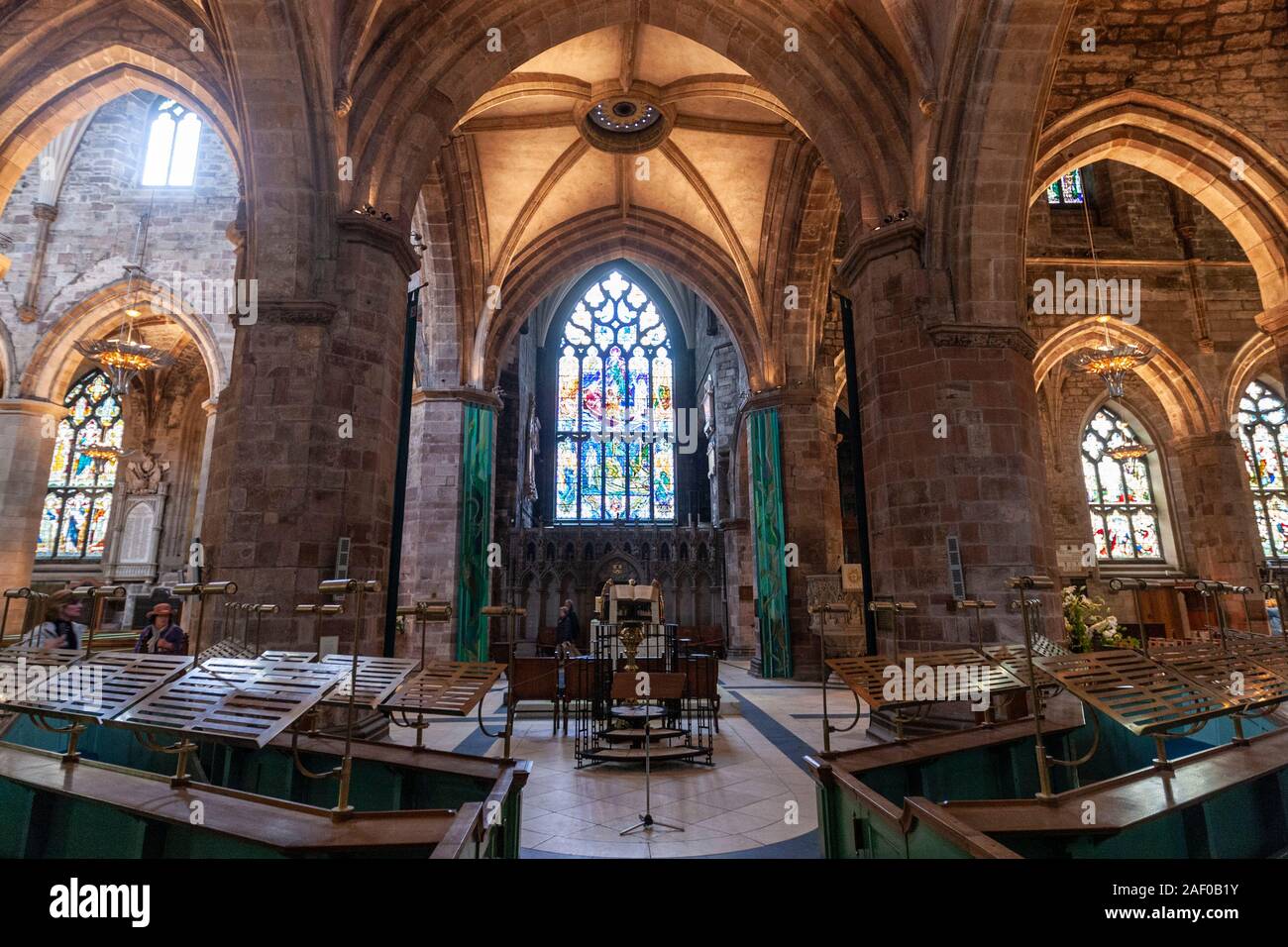 Interior of St Giles' Cathedral, Edinburgh, Scotland, UK Stock Photo