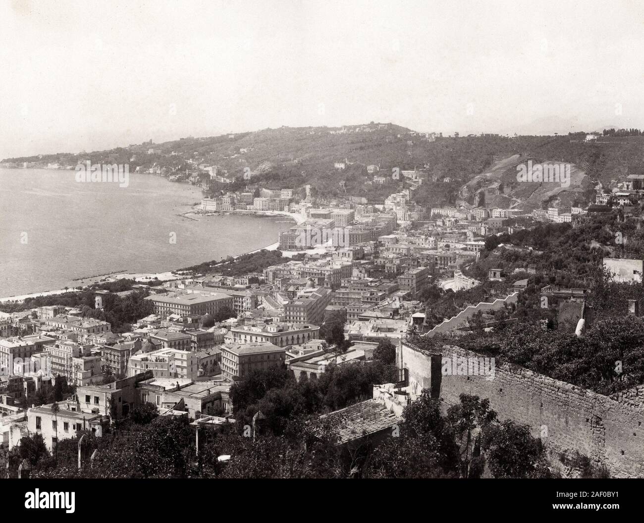 View of the town and beach at Cannes, France Stock Photo