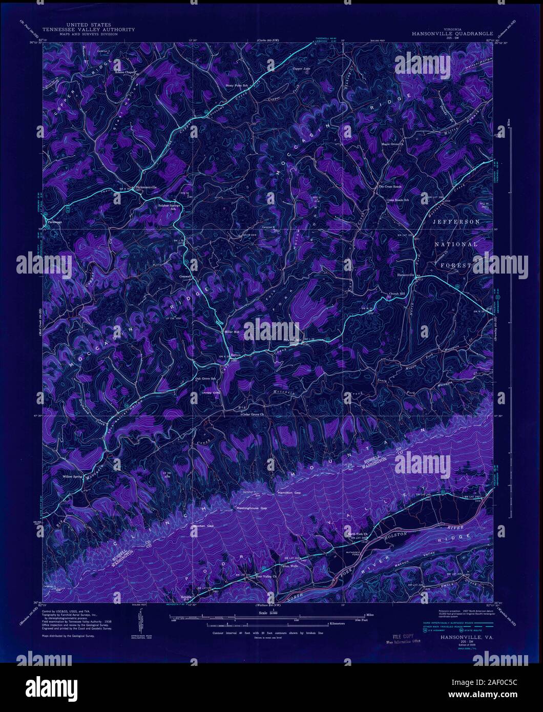 VA Hansonville 185294 1939 24000 Inverted Stock Photo Alamy