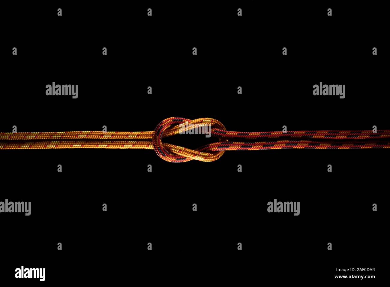 knots climbing sailing rope cross knot Stock Photo