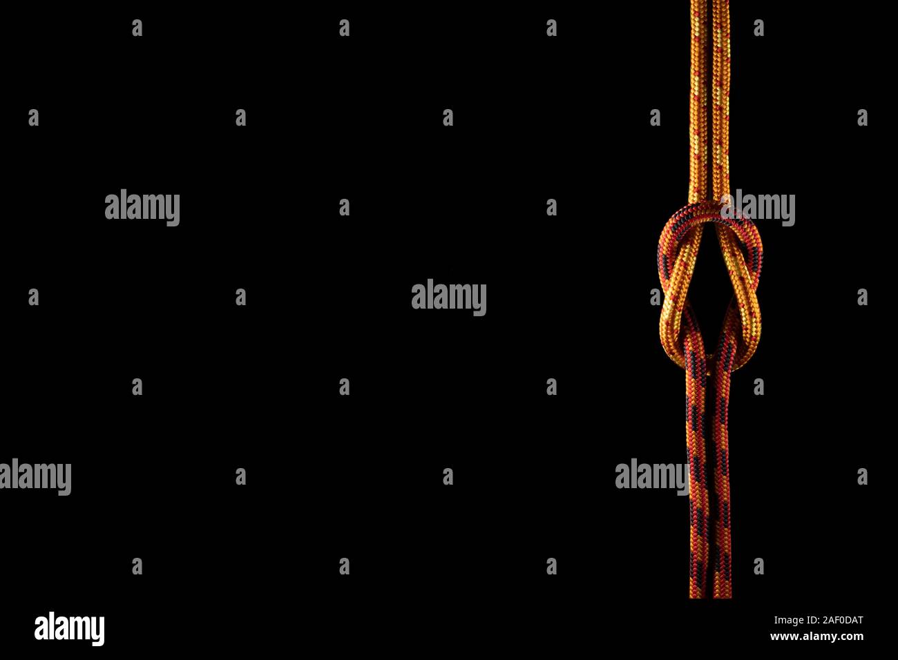 knots climbing sailing rope cross knot Stock Photo