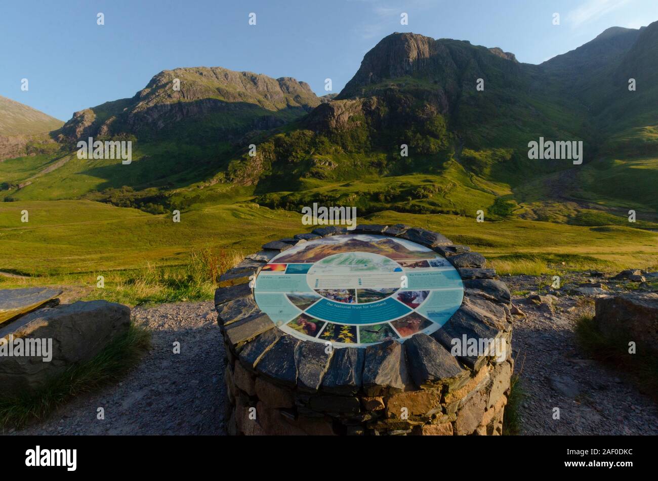 Landscape of the Three Sisters at Glen Coe Scotland UK Stock Photo