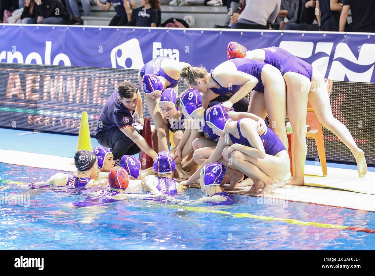 Roma, Italy, 11 Dec 2019, russia during WaterPolo World League Women - Italy vs Russia - Waterpolo Italian National Team - Credit: LPS/Simona Scarano/Alamy Live News Stock Photo