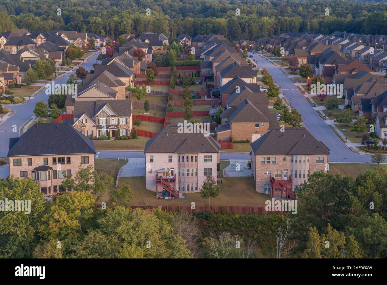 Large Houses in Subdivision, Mountain Park, Stock Photo Alamy