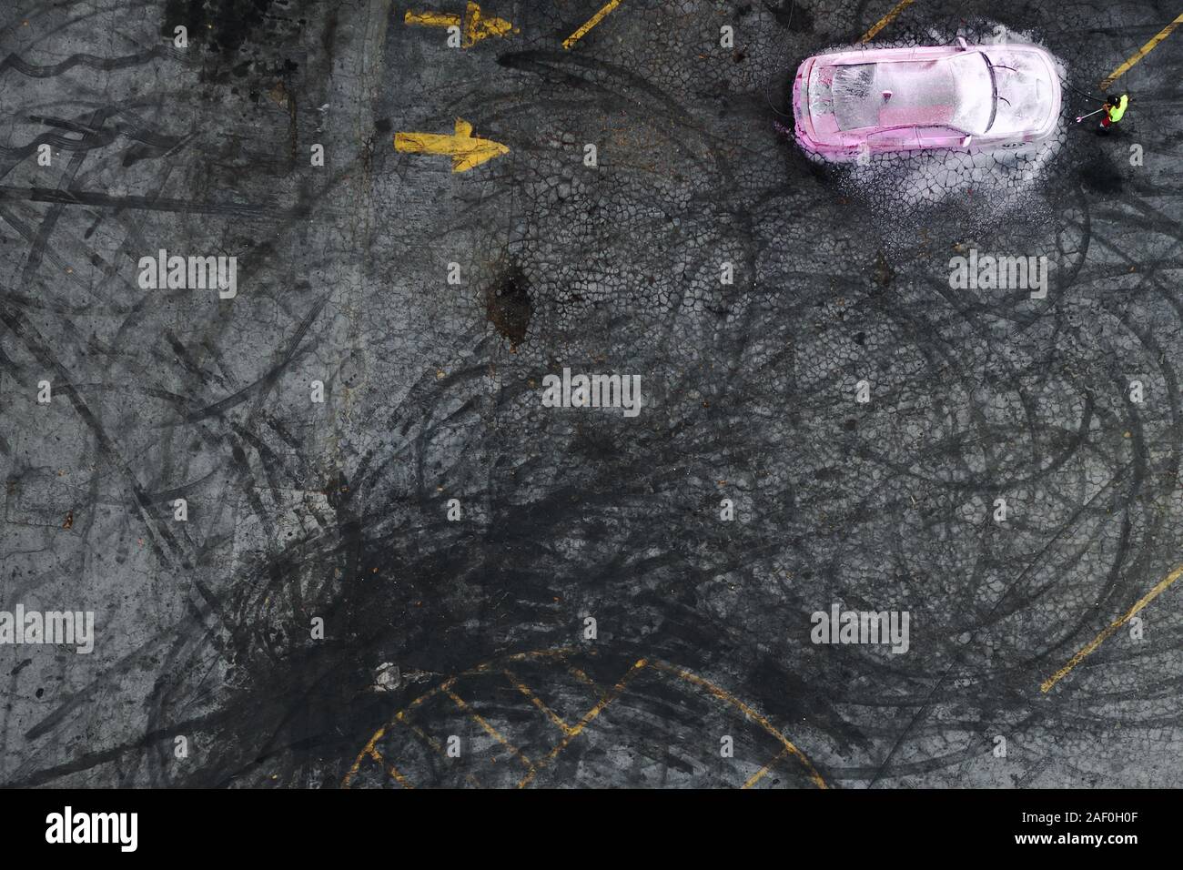 Car wash, Parking Lot, Atlanta, Stock Photo Alamy
