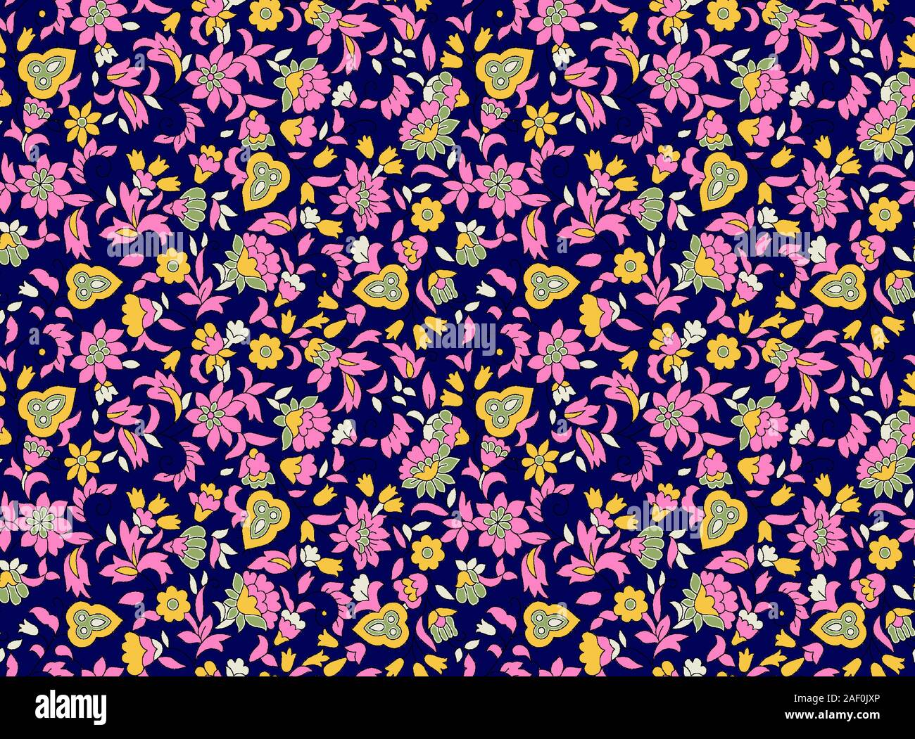 seamless floral design pattern background Stock Photo