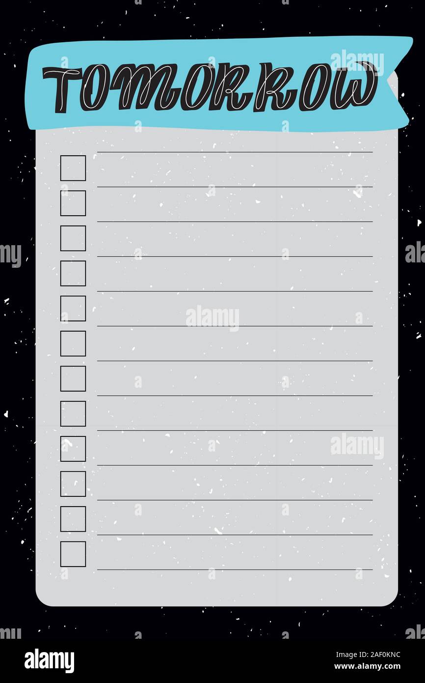 Space style. Template for agenda, planners, check lists Stock Vector