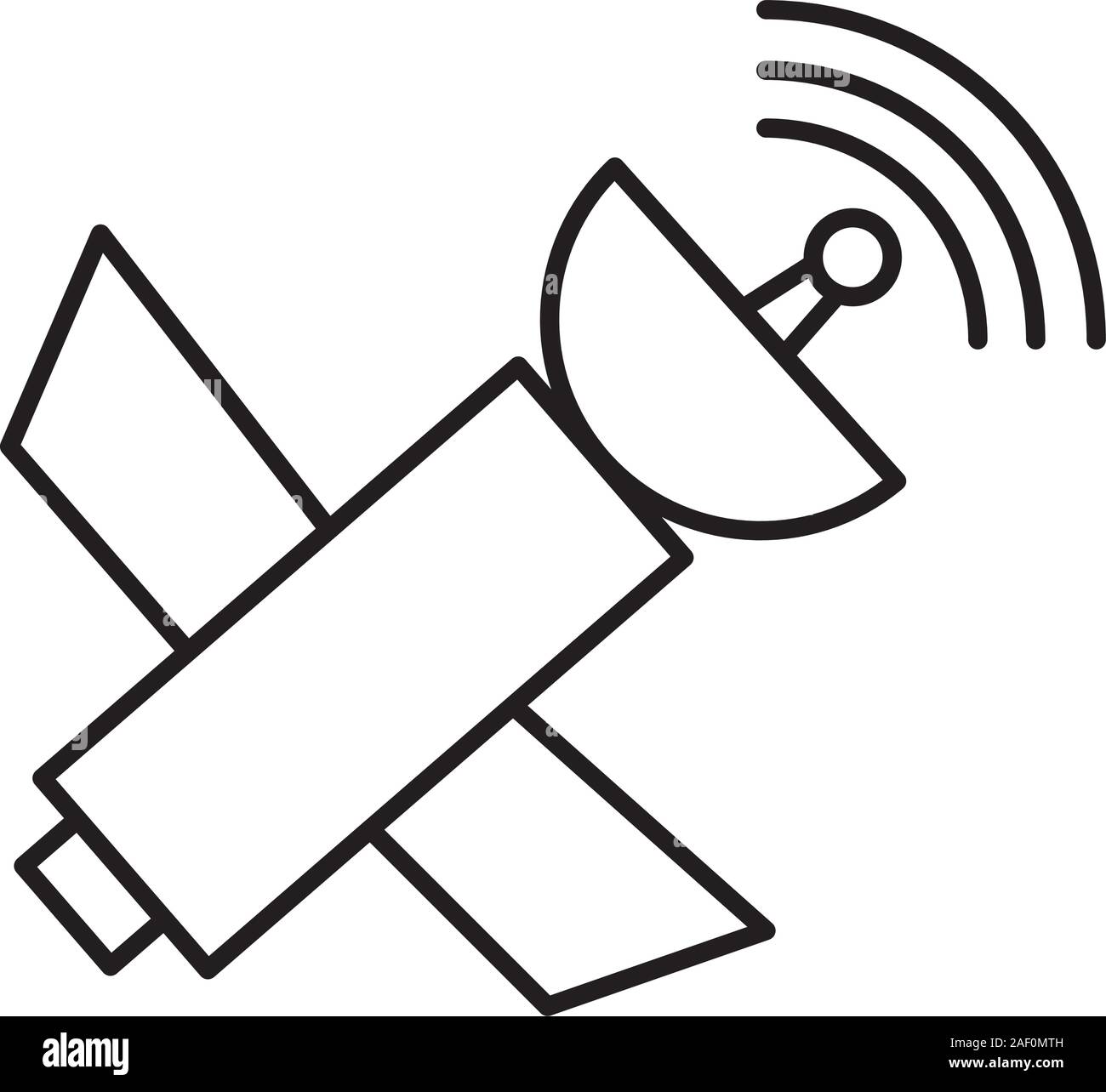 satelite antena communication isolated icon Stock Vector