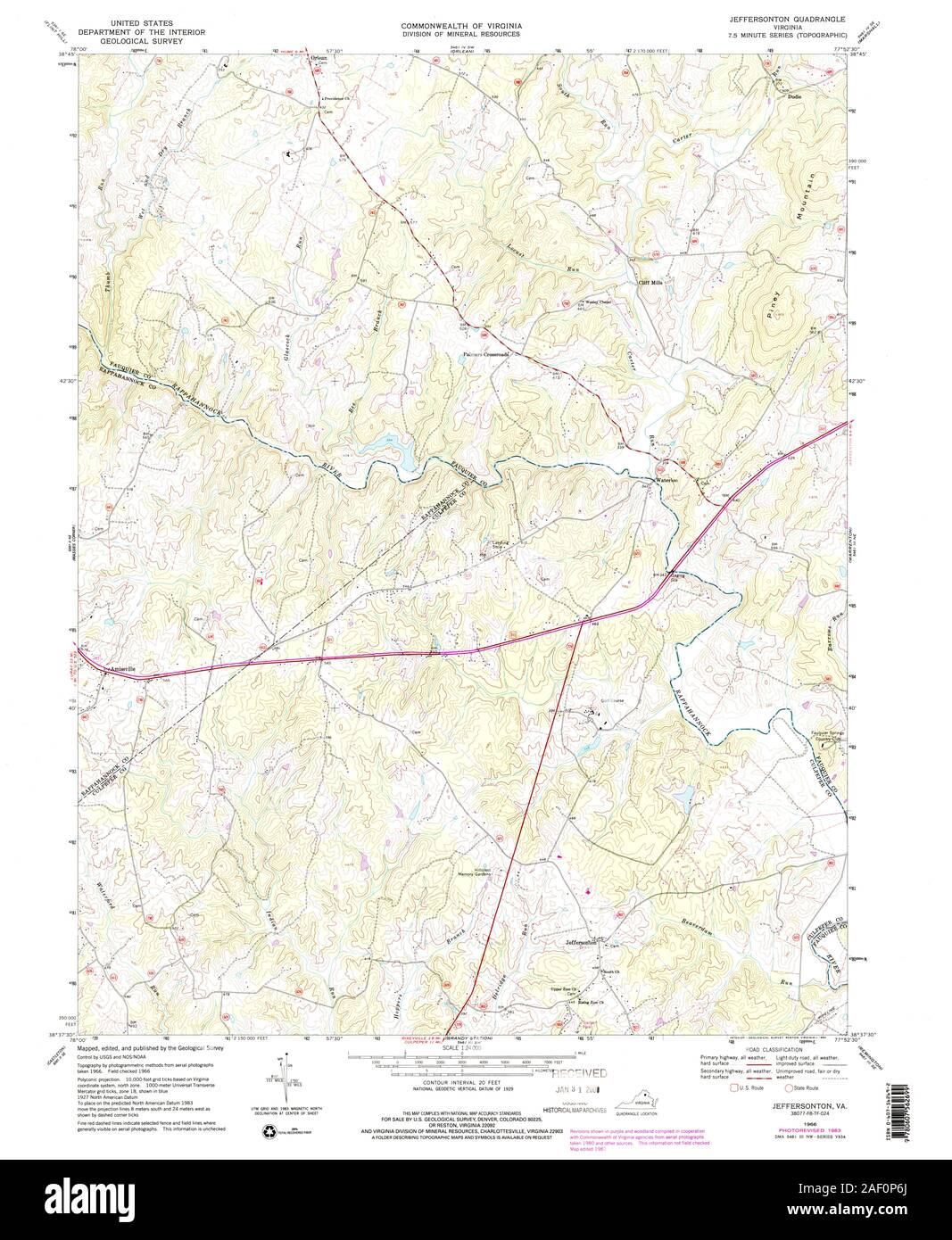 VA Jeffersonton 185506 1966 24000 Stock Photo Alamy