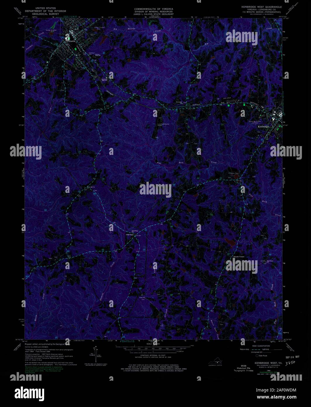 VA Kenbridge West 185559 1966 24000 Inverted Stock Photo Alamy