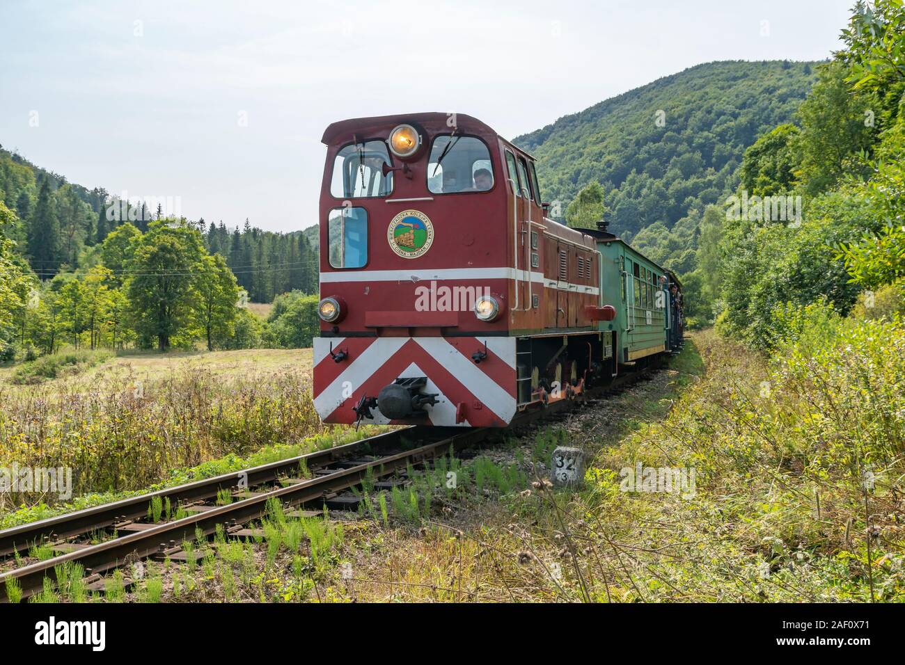 Bieszczady Forest Railway - small locomotive and train. Bieszczady ...