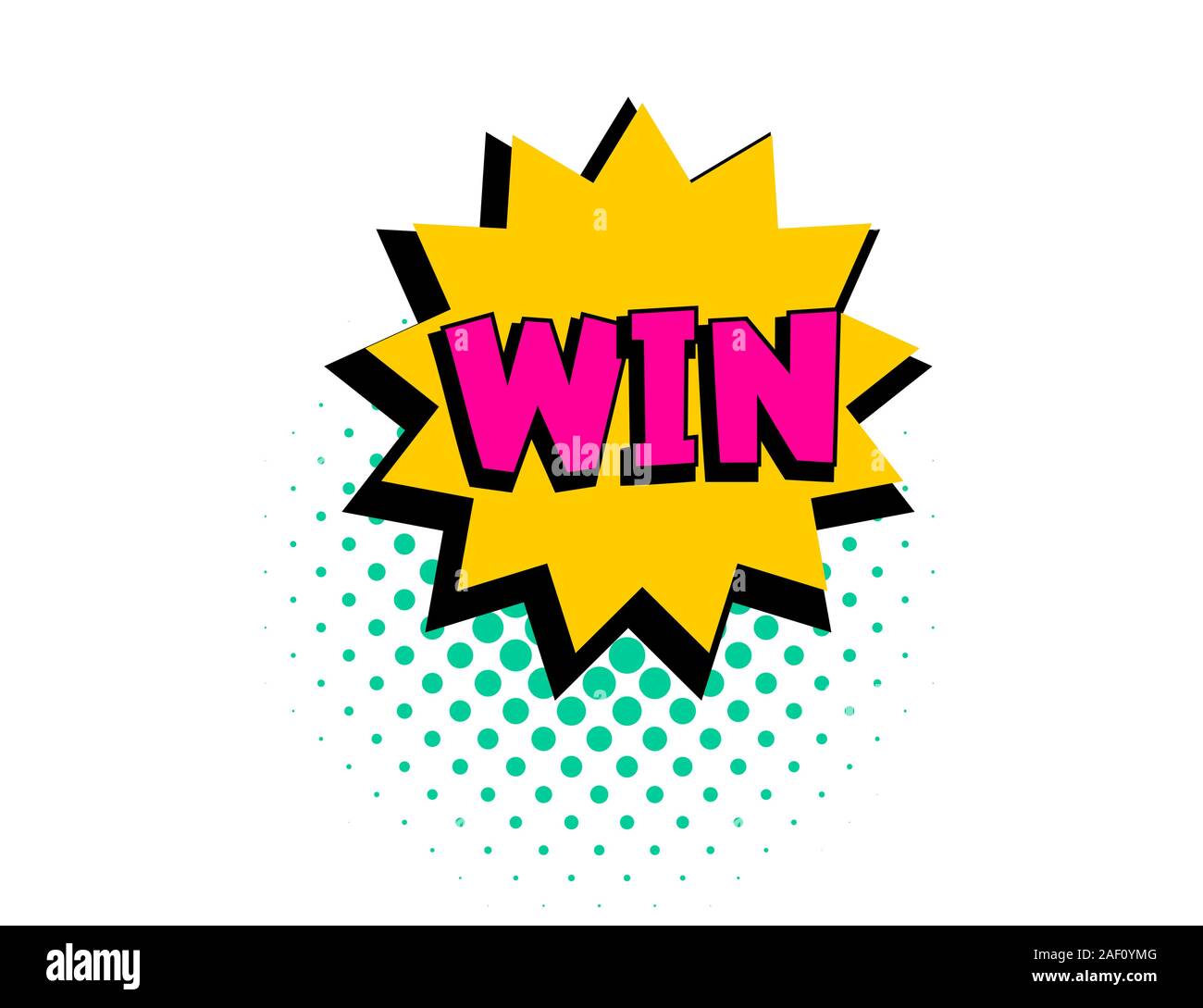 Win speech bubble pop art comic text Stock Vector Image & Art - Alamy