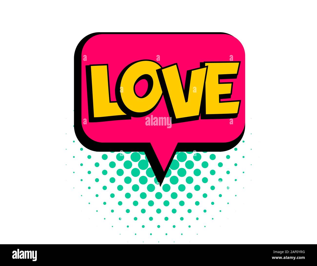 Love speech bubble pop art comic text Stock Vector