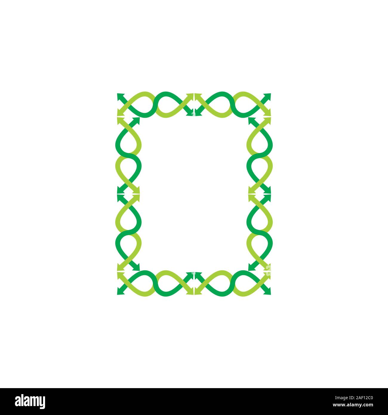 linked arrow lines art frame logo vector Stock Vector Image & Art - Alamy