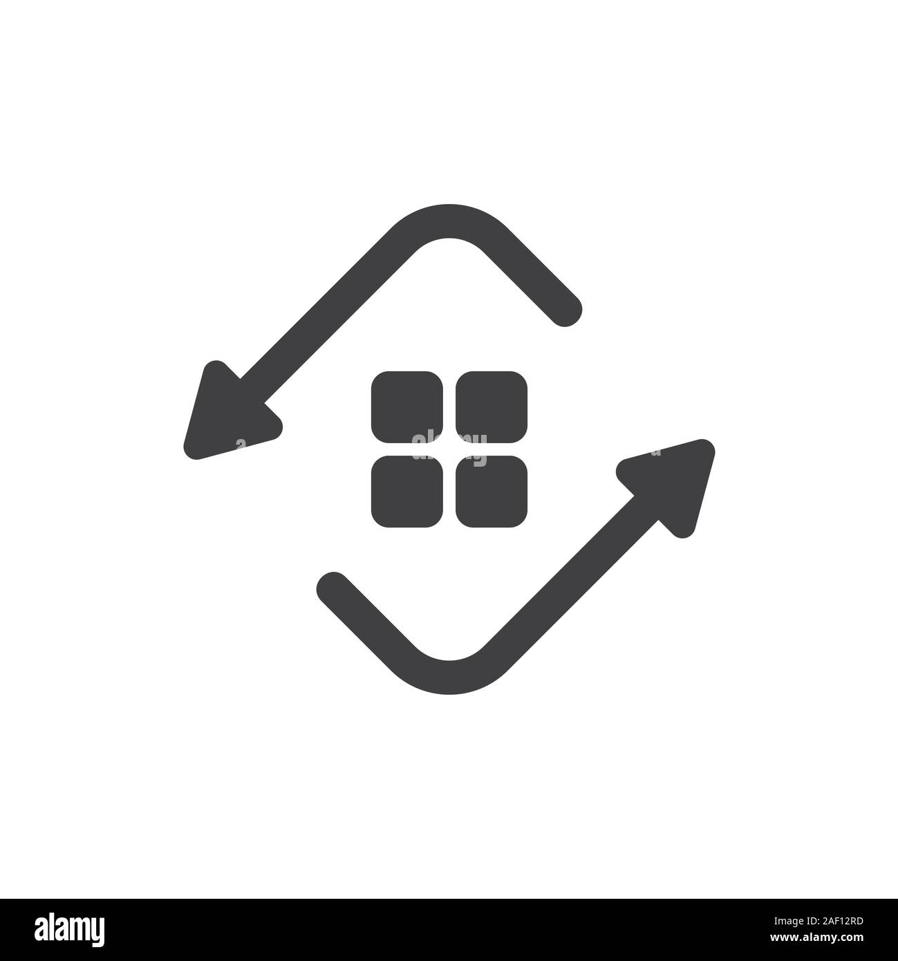 circle arrows home services logo vector Stock Vector