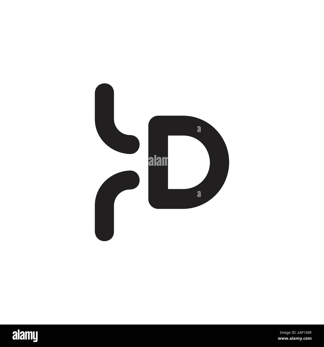 letter d bullet design symbol vector Stock Vector